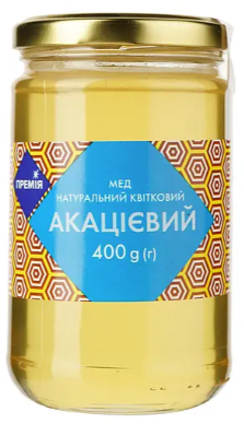 Мед Премія Акацієвий, натуральний, квітковий, 400 г